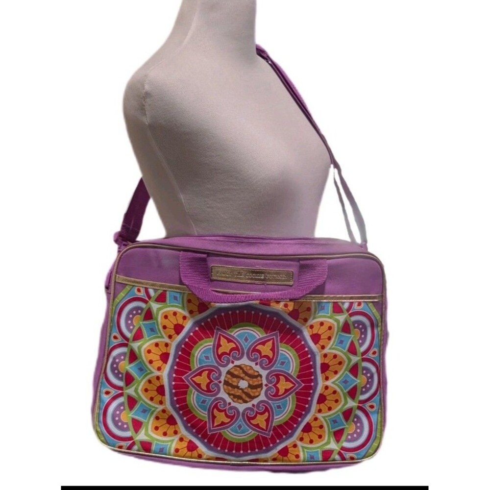 Girl Scouts Enjoy The Cookie Journey Padded Laptop Bag Messenger Sleeve Purple